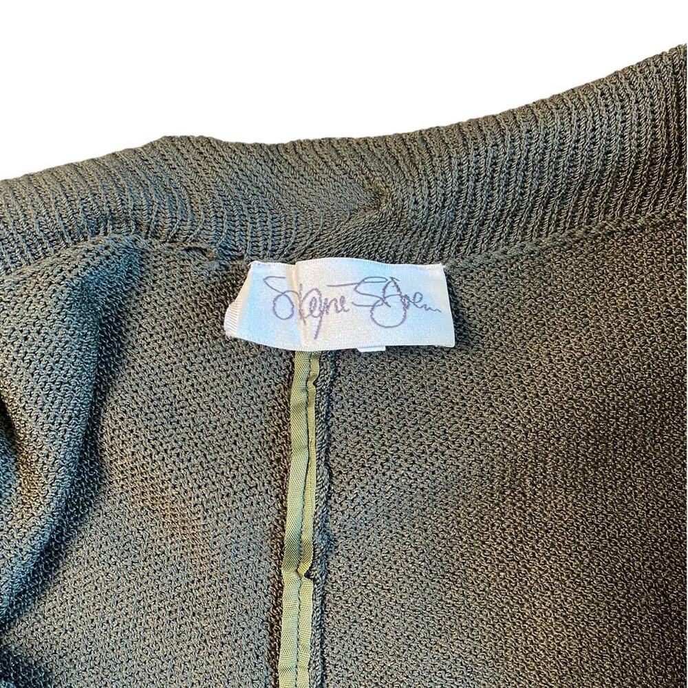 Vintage St. John by Marie Gray Olive Green Wool Knit Sweater Pants Trousers SZ 8 - Picture 4 of 6